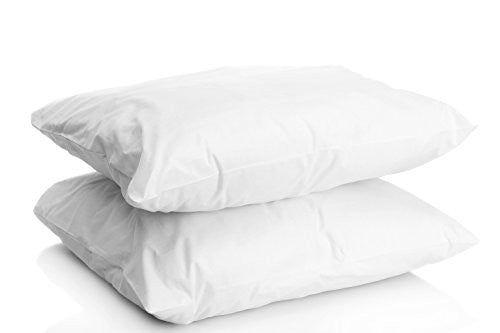 Set of Two 100% Cotton Hotel Premium Down-Alternative Made in USA Pillows - Three Comfort Levels!