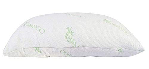 Bamboo Stay Cool Premium Hypoallergenic Shredded Foam Filled NEVER GOES FLAT Sleeping Pillow