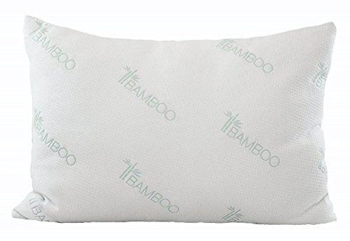 Bamboo Stay Cool Premium Hypoallergenic Shredded Foam Filled NEVER GOES FLAT Sleeping Pillow