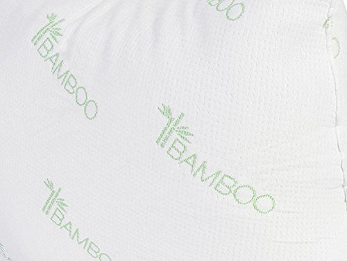 Bamboo Stay Cool Premium Hypoallergenic Shredded Foam Filled NEVER GOES FLAT Sleeping Pillow